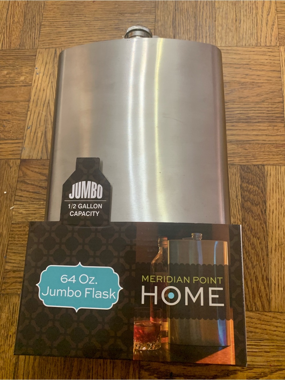 Stainless Steel 64 oz Jumbo Flask - Silver NWT